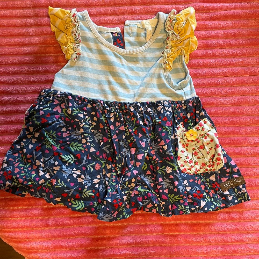 Girl's Matilda Jane Floral and Stripe Top